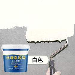 皇家大师 ROYAL MASTER 外墙漆防水防晒乳胶漆外墙涂料室外耐久别墅轮胎彩绘油漆外墙面漆 白色