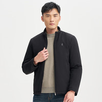 才子(TRIES)棉衣男冬季立领轻商务外套男士抗菌加厚保暖棉服轻便防风男上衣 黑色 L (170/88A)