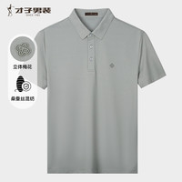 TRIES/才子 含桑蚕丝冰丝凉感 男士POLO衫