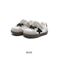 英氏 YEEHOO儿童鞋夏季女宝软底防滑男童学步鞋透气儿童鞋子婴儿学步鞋抗菌鞋 黑白色 16 码脚长10.8-11.3cm