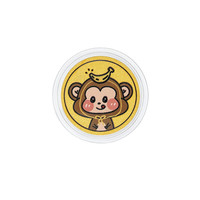 周六福黄金足金999十二生肖本命年六合金币投资金收藏 计价 猴(蛇)-1g