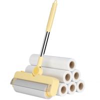 初舍（CHUSHE）粘毛器18.5cm7卷420撕折叠宠物猫狗地毯沙发衣服黏毛除毛粘毛 18.5cm可折叠手柄+7卷纸(420撕)