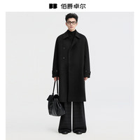 伯爵卓尔山羊绒羊毛长款双面呢大衣男2025初冬通勤男装外套 P541614 卡其 M (170)