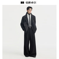 伯爵卓尔 Earl Joel【双层领】羊驼毛羊毛双面呢大衣男士短款2025秋冬新款 P541604