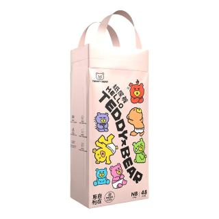 泰迪熊 自在无痕纸尿裤NB48片(0-5公斤) 新生儿宝宝尿不湿裸感超薄尿裤