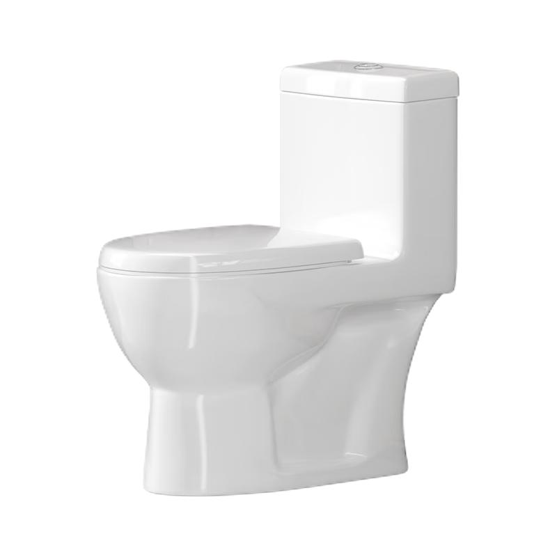 松鲸 卫浴家用马桶坐便器大冲力超漩虹吸式静音连体座便器小户型马桶 直冲型【大冲力】坑距