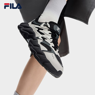 FILA 斐乐女鞋老爹鞋运动鞋2025秋季鞋子蕨草鞋2休闲鞋 黑/南极灰-BA 37.5
