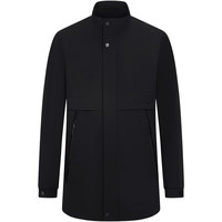 七匹狼男士风衣商务休闲风衣立领风衣外套防风保暖外 701(卡其) 4XL 190/104A