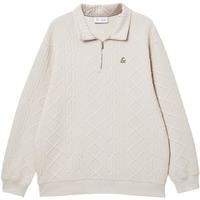 杰克·琼斯(JACK&JONES) 男装秋季时尚简约高级肌理提花拉链半高领宽松卫衣225333078