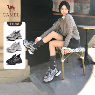  CAMEL/骆驼 厚底 女士运动鞋  L25S283076 枪黑 34