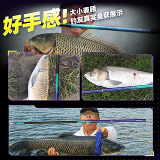 创威凌天二代大综合钓鱼竿手杆超轻硬碳素19调鲫鲤鱼竿黑坑台钓竿