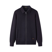 雅戈尔毛衫男士羊毛混纺翻领毛衫外套开衫绒面丰满温暖舒适2025合款 藏青VWHW619961FFA L 105cm （145-165斤）