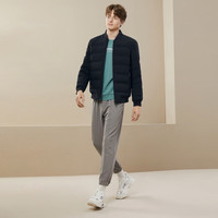 柒牌冬季羽绒服男休闲棒球领保暖厚外套【三防鹅绒】125JE70650 藏青 5XL