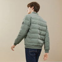 柒牌冬季羽绒服男休闲棒球领保暖厚外套【三防鹅绒】125JE70650 灰绿 2XL