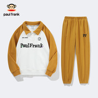 大嘴猴(paul frank)童装儿童套装2025秋冬季款中大童潮酷男女童宽松舒适中大童休闲装 158F姜黄 140