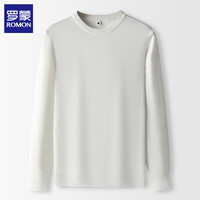 罗蒙（ROMON）男士纯色毛衣2025秋季简约内搭打底针织衫休闲百搭线衣男 浅灰 3XL