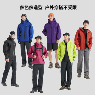 拓路者【林更新同款】朱雀PRO冲锋衣男春秋户外防风防水夹克男士外套 男-矿石蓝 全衣压胶|高透排湿 L