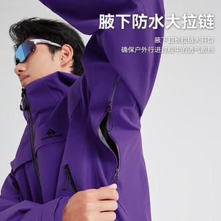 拓路者【林更新同款】朱雀PRO冲锋衣男春秋户外防风防水夹克男士外套 男-矿石蓝 全衣压胶|高透排湿 L