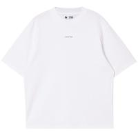 杰克·琼斯（JACK&JONES） 春季款潮流百搭字母胶印纯棉oversized圆领短袖T恤男款225101118 M A06本白色