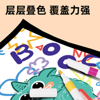CHINJOO24色儿童水性丙烯马克笔盒装水彩笔防水手绘咕卡荧光记号笔涂鸦开学 12色