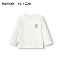 巴拉巴拉balaOne宝宝t恤纯棉打底衫女童男童内搭上衣2025新款秋装 10101