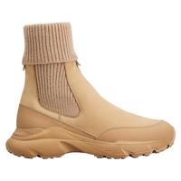 托德斯TOD'S2025秋冬女士皮革拼针织面料切尔西靴靴子女靴 米黄色 34.5