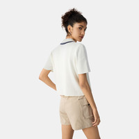 Gap女装2025春季小熊刺绣polo翻领纯棉常规短袖针织衫729114 象牙白 S (160/80A) 亚洲尺码