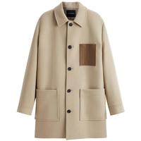 太平鸟男装呢大衣冬季新款毛呢外套B1AAD4350 1（宽松）