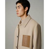 太平鸟男装呢大衣冬季毛呢外套B1AAD4350 黄色1（宽松） XL