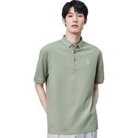 太平鸟男装冰氧吧polo衫男夏季休闲刺绣短袖 豆绿(合体) XXXL 3XL