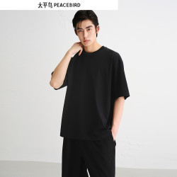 太平鸟 男装T恤BACNF215E 黑色 第一批 L