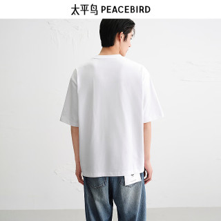 太平鸟 男装T恤BACNF215E 白色 第一批 S