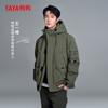 YAYA 鸭鸭羽绒服 鸭鸭（YAYA）王一博同款新山系反季羽绒服短款男2025年冬季新款工装保暖外套YX 军绿色