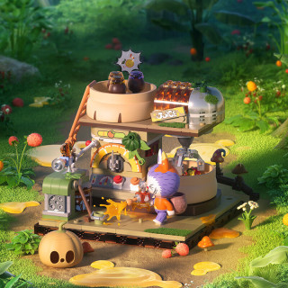 泡泡玛特 THE MONSTERS森林秘密基地系列拼搭积木 Labubu拉布布咔嚓维修