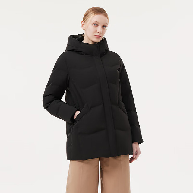 移动端、京东百亿补贴：坦博尔 女士中长款羽绒服 TBF510506D