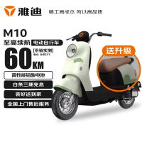 移动端、京东百亿补贴：雅迪 M10电动自行车长续航新国标铅酸电池电动车通勤男女春辰绿 M10铅酸绿