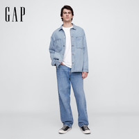 Gap 744571 棉莱赛尔混纺翻领牛仔夹克