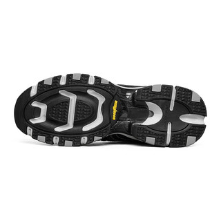 斯凯奇（Skechers）休闲运动鞋男复古潮流厚底增高缓震老爹鞋237145 灰色/黑色/GYBK