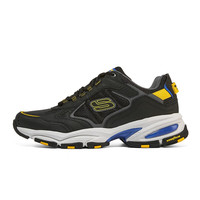 斯凯奇(Skechers)休闲运动鞋男复古潮流厚底增高缓震老爹鞋237145 黑色/黄色/BKYL 39