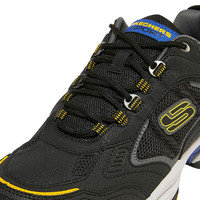 斯凯奇(Skechers)休闲运动鞋男复古潮流厚底增高缓震老爹鞋237145 黑色/黄色/BKYL 40