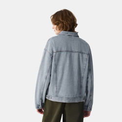 Gap 男装秋季纯棉翻领水洗牛仔服浅色基础常规外套723096 中度水洗 3XL