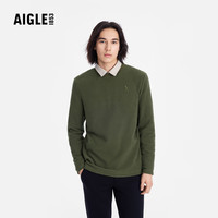 AIGLE艾高男士上衣圆领抓绒衣Polartec保暖打底衫25年秋季