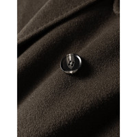 William fox&sons绵羊毛混纺双面呢英伦复古风衣款通勤翻领中长款双面呢大衣外套男 咖色 M /48