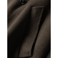 William fox&sons绵羊毛混纺双面呢英伦复古风衣款通勤翻领中长款双面呢大衣外套男 咖色 XL /52