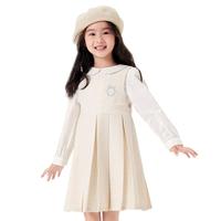 巴拉巴拉童装儿童连衣裙长袖套装女童春秋装衬衣吊带两件套洋气甜