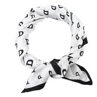 达芬奇密码高端真丝小方巾女领巾真丝丝巾桑蚕丝围巾送女士 D大调 白色