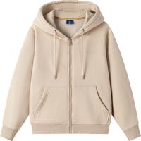 Navigare意大利小帆船连帽卫衣女士秋冬加绒保暖百搭外套休闲简约女装上衣 摩卡咖 L