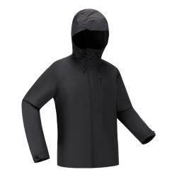 迪卡侬 男 户外登山服NH500 防风防水夹克5117384 黑色 L