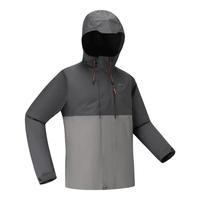 迪卡侬外套男单层春秋户外登山服NH500防风防水夹克5117377 黑灰色 L