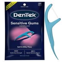 DenTek 德泰克 牙线棒150支 扁线牙签线超细滑成人剔牙线盒便携薄荷味